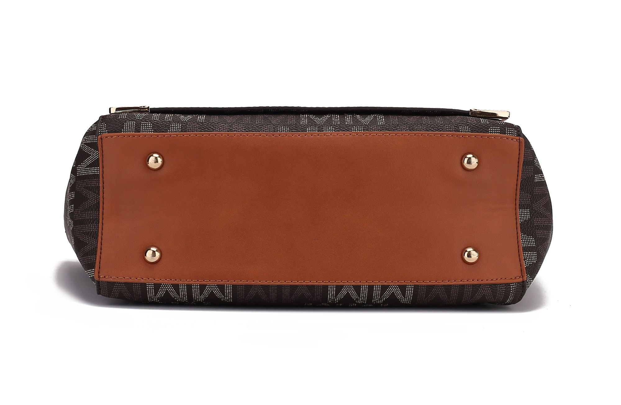 (brown)Lady II M Signature Tote & Wallet Set by Mia k - BagNook