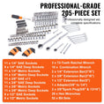 Load image into Gallery viewer, VEVOR Mechanics Tool/Socket Set, 1/4" 3/8" 1/2" - 205pc SAE and Metric - BagNook
