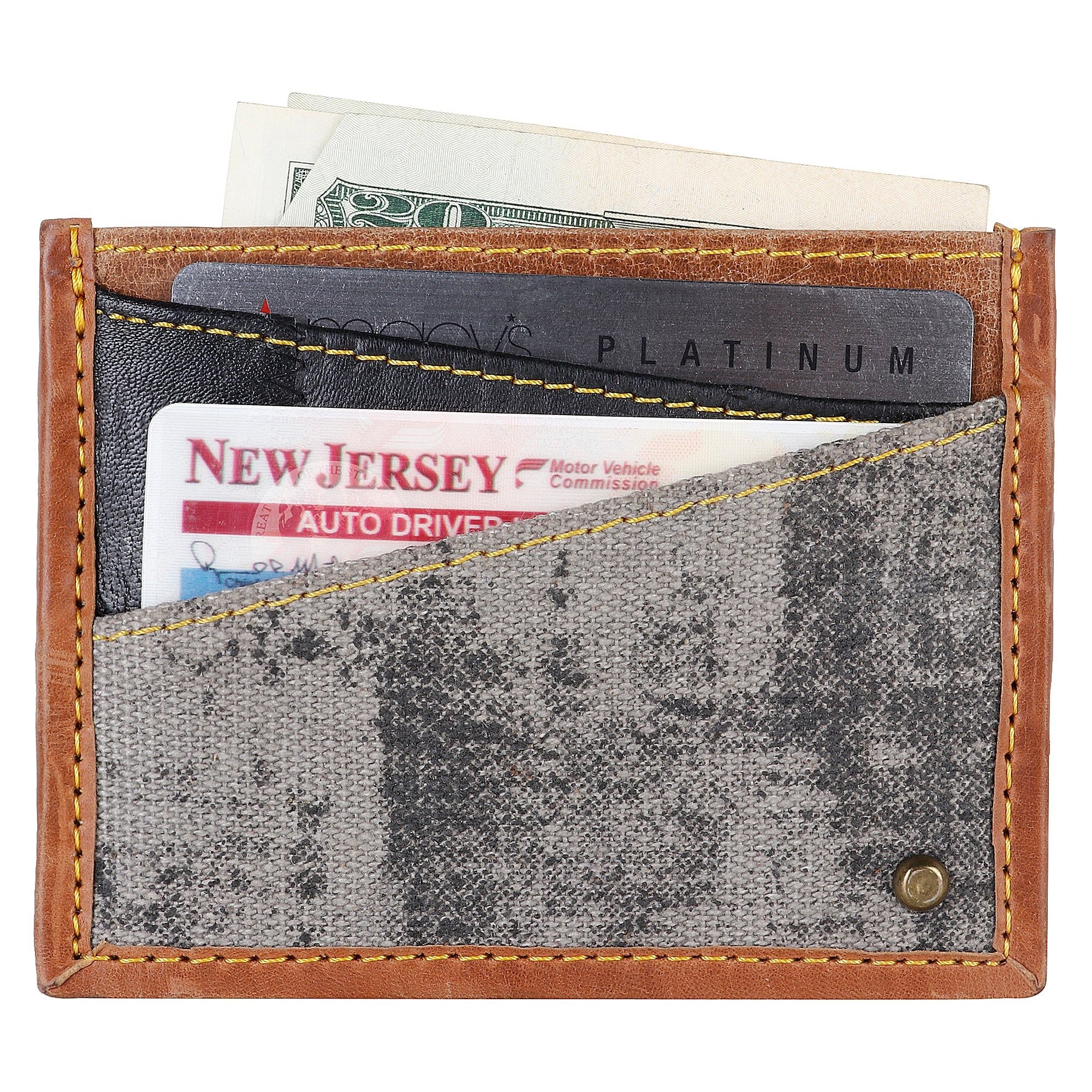 Henry Grey Credit Card Wallet - Upcycled - BagNook