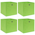 Load image into Gallery viewer, Storage Boxes 4pc 12.6"x12.6"x12.6" Fabric - Green - BagNook
