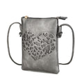 Load image into Gallery viewer, (pewter)Heartly Crossbody Vegan Leather Bag by Mia K - BagNook
