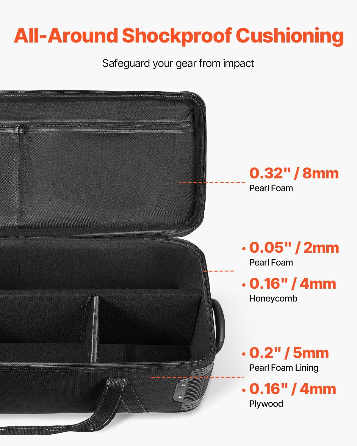 Studio Equipment Trolley Case (35.83 x 11.81 x 14in) Rolling Camera Bag - BagNook
