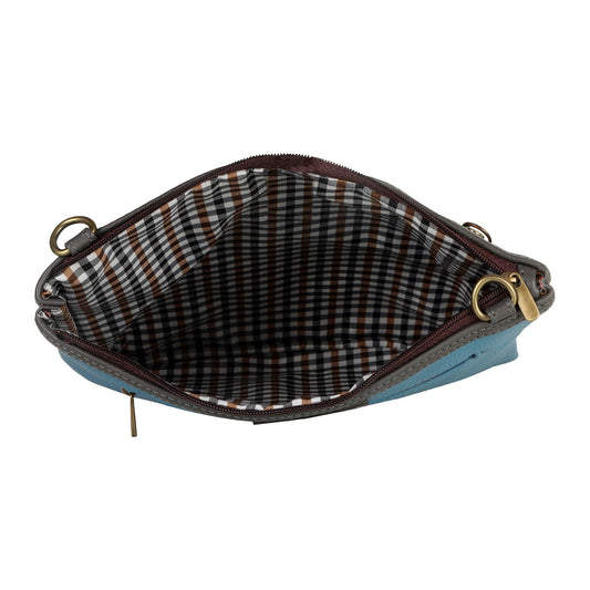 FOXIE - Grayson Wide Crossbody - Blue - BagNook