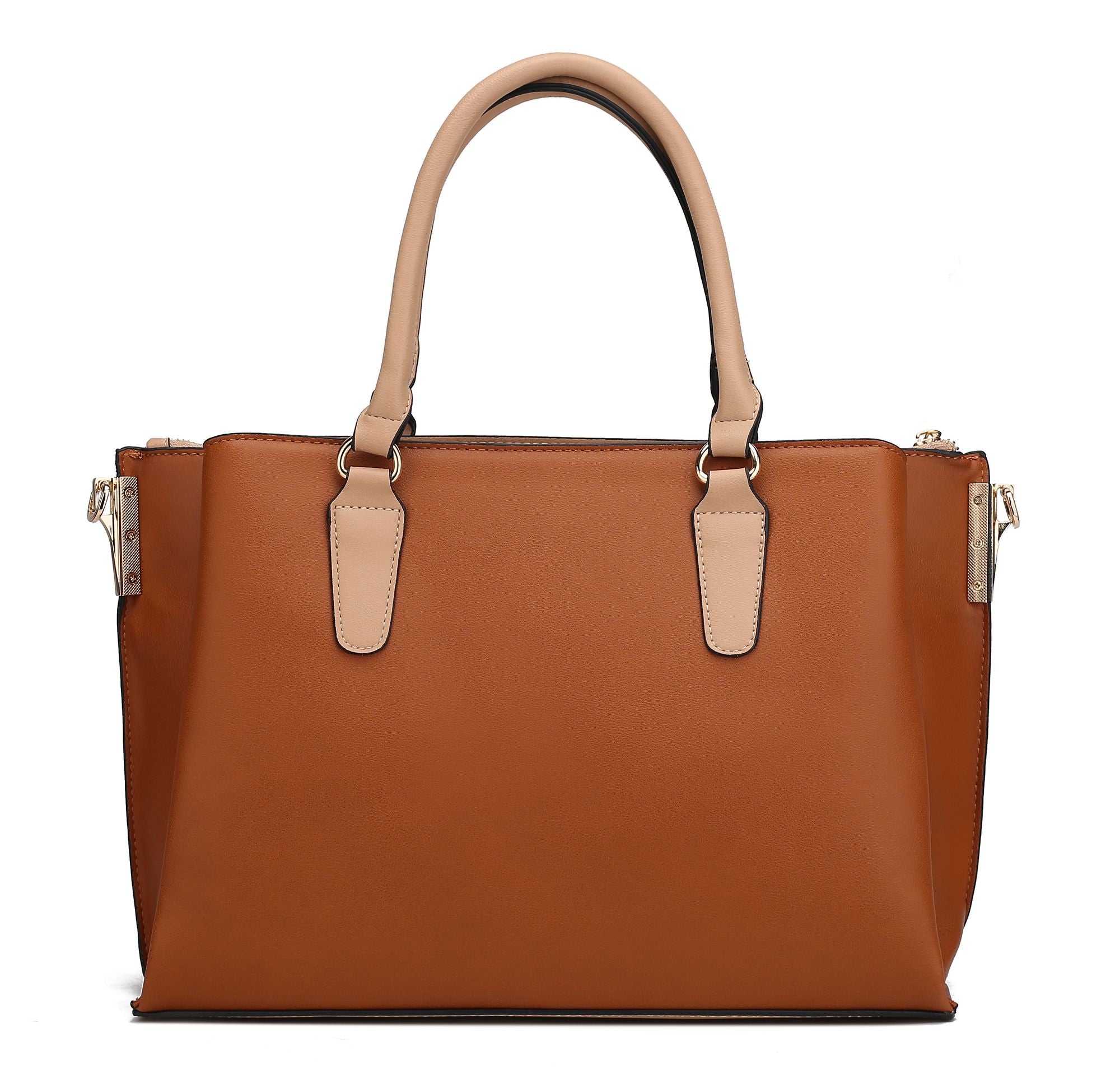 (brown)Jamie Satchel Handbag by Mia K - BagNook