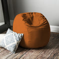 Load image into Gallery viewer, Jaxx Saxx 3 ft Round Bean Bag - Mandarin - BagNook
