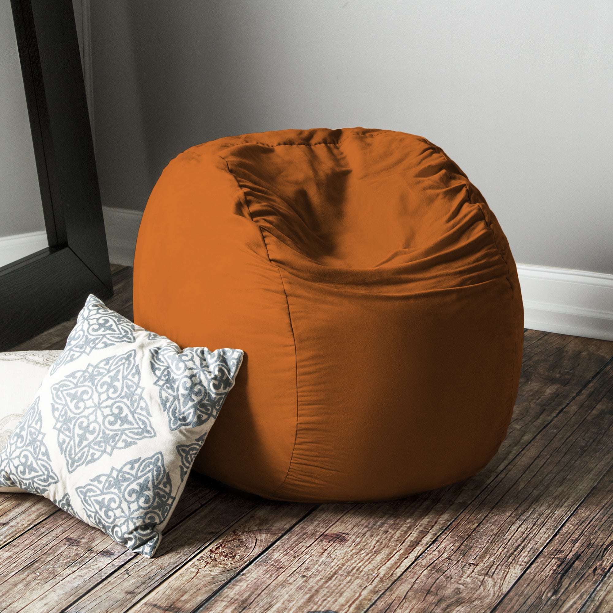 Jaxx Saxx 3 ft Round Bean Bag - Mandarin - BagNook