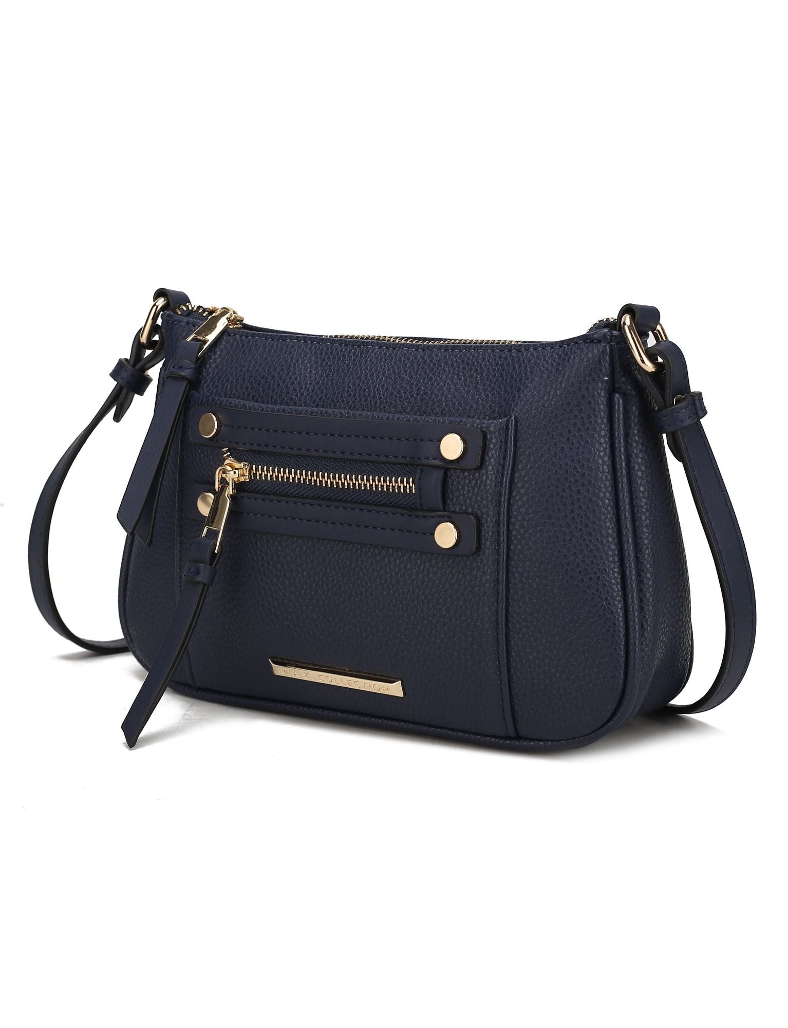 (navy)Essie Crossbody Vegan Leather by Mia k - BagNook