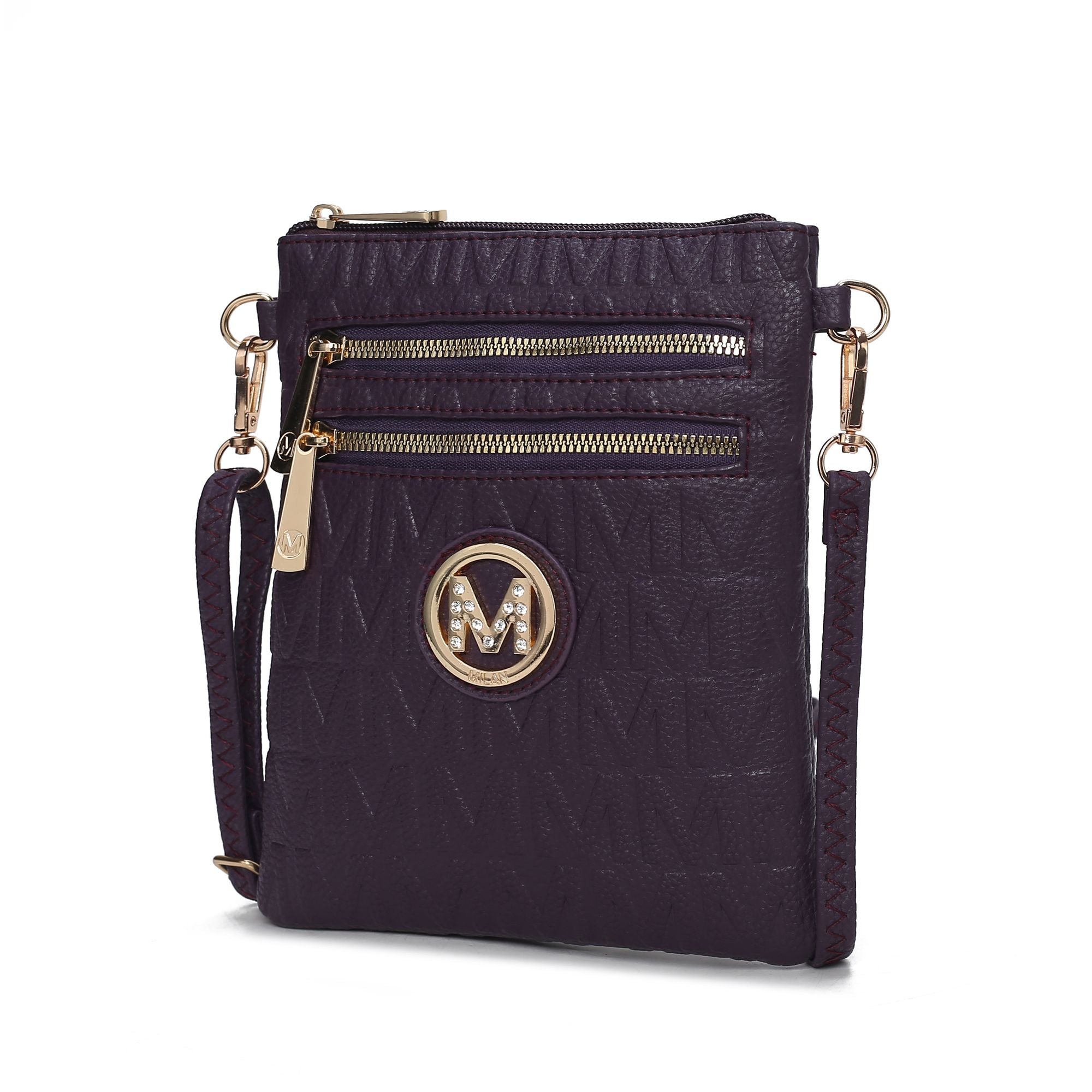 (purple)Scarlett Crossbody Handbag by Mia k - BagNook