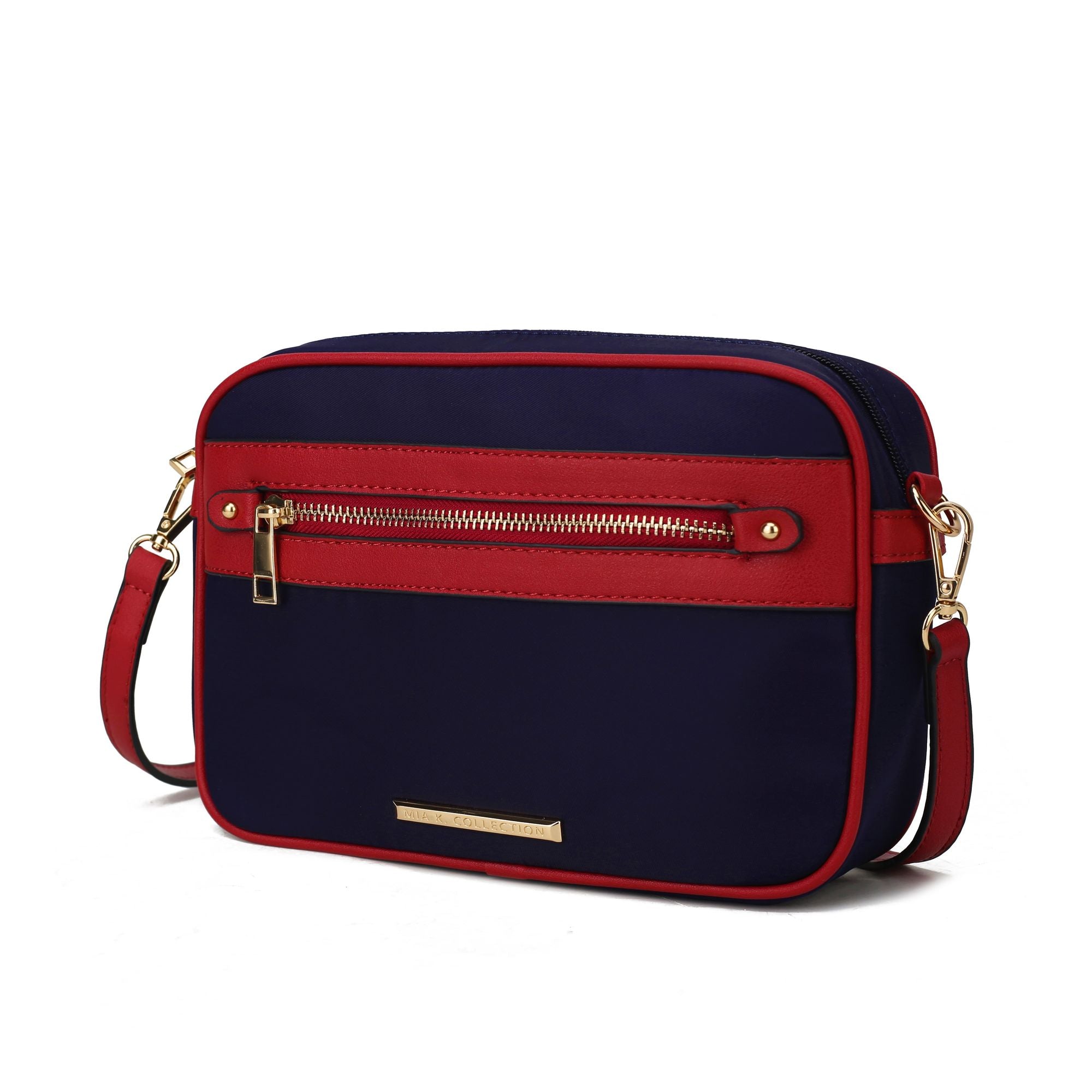 (navy-wine)Jimena Crossbody Pouch Handbag by Mia K - BagNook