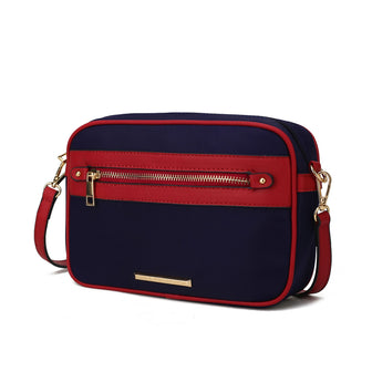 (navy-wine)Jimena Crossbody Pouch Handbag by Mia K - BagNook