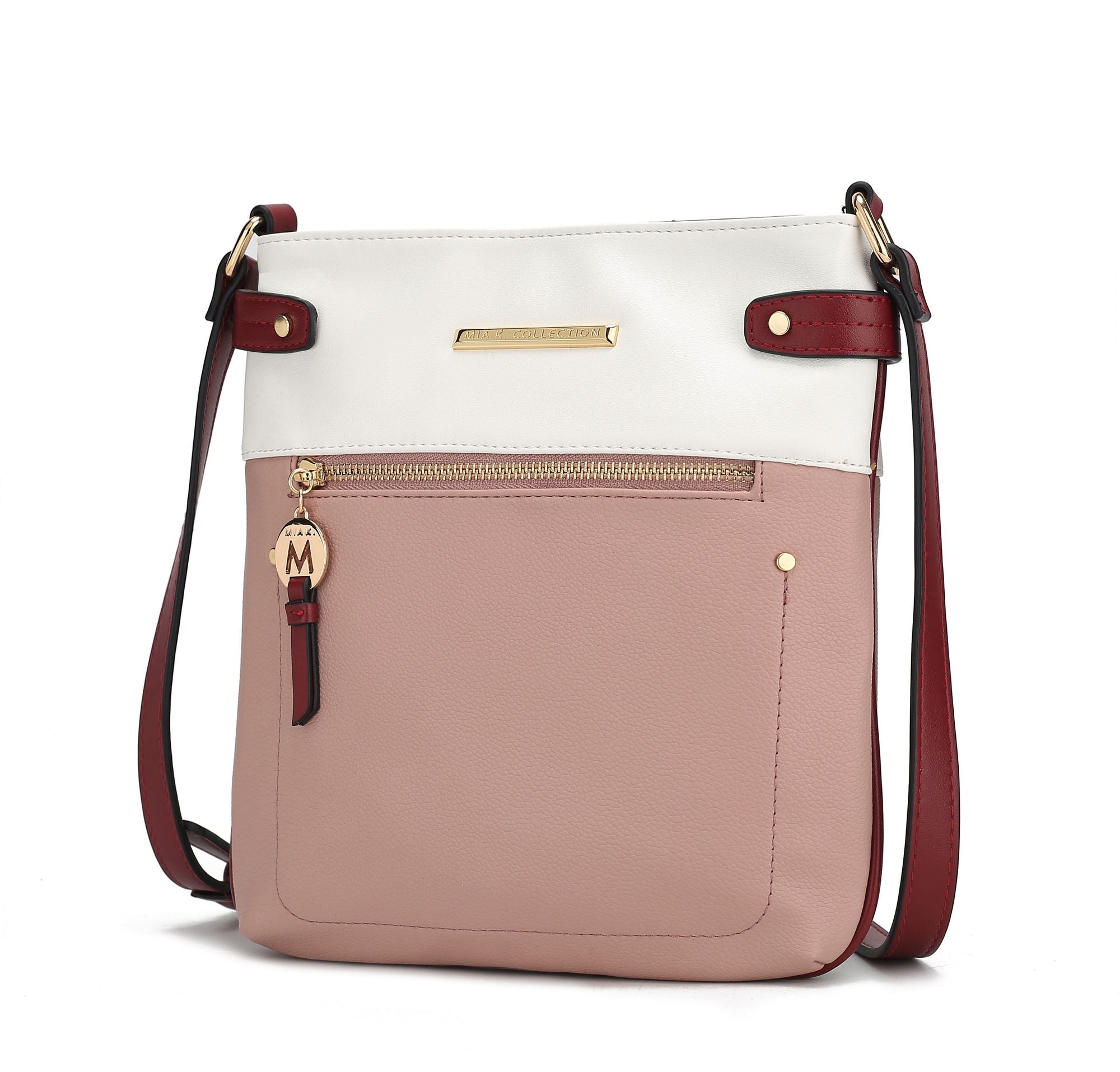 (mauve)Camilla Crossbody Handbag by Mia K - BagNook