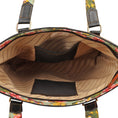 Load image into Gallery viewer, Mia Square Leather Tote Bag - Summer Jungle - Upcycled - BagNook

