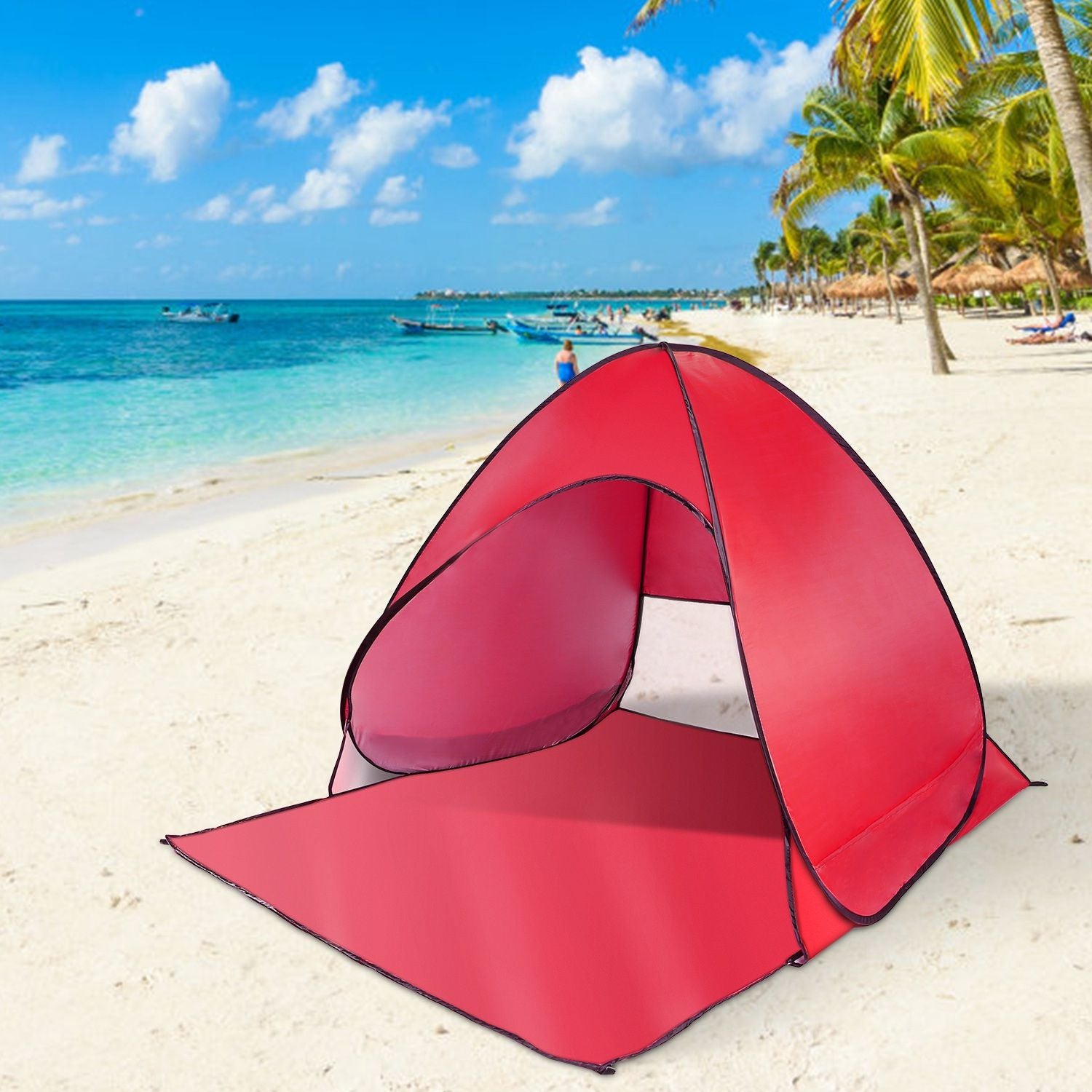 (red)PopUp Sunshade w/Bag - BagNook