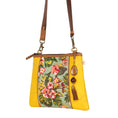Load image into Gallery viewer, Noa Angled Crossbody - Summer Jungle - Upcycled Leather/Canvas - BagNook
