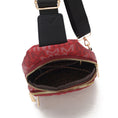 Load image into Gallery viewer, (burgundy)Helaena M Logo Printed Vegan Leather Sling Bag by Mia K - BagNook
