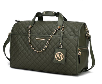 (olive)Lexie Vegan Leather Women Duffle by Mia K - BagNook