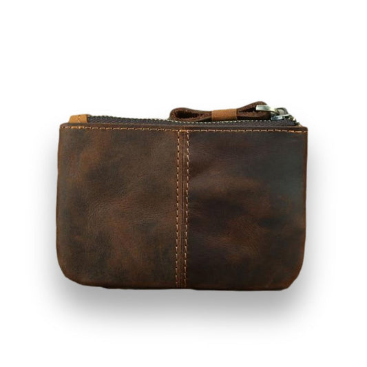 The Cael | Handmade Leather Coin Purse w/Zipper - BagNook