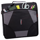 (jet black)The King-Sized Zip Tab -4 Inch Binder w/Removeable file folder - BagNook