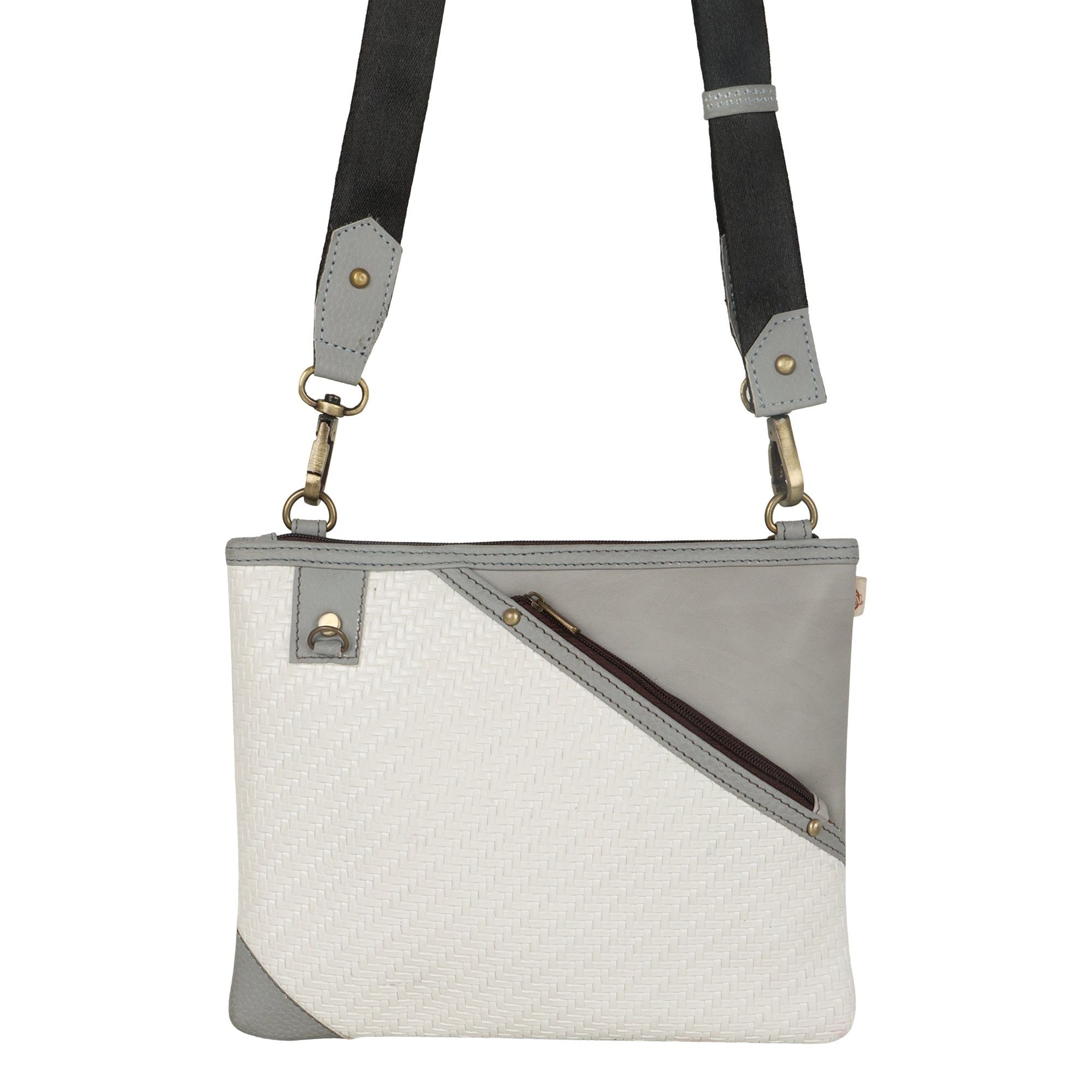 FOXIE - Grayson Wide Crossbody - White - BagNook