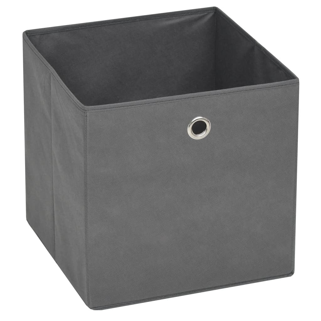 Storage Boxes 4pc Non-woven Fabric 12.6"x12.6"x12.6" - Gray - BagNook