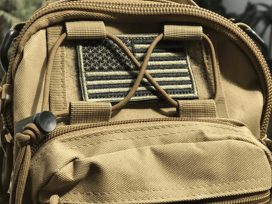 (army green)Tactical USA Flag Patch w/Detachable Backing - BagNook