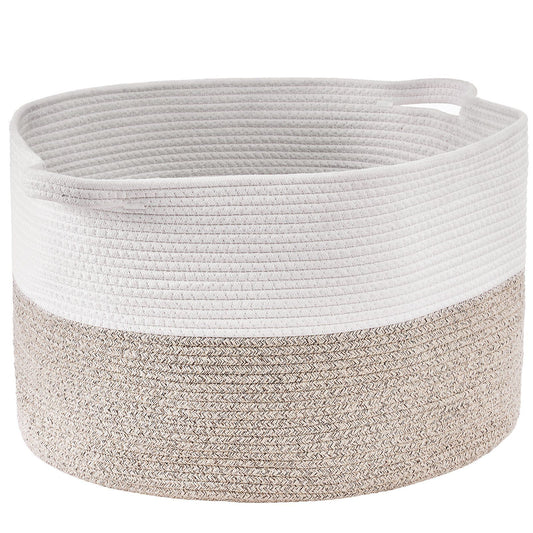 VEVOR Cotton Rope Storage Basket (22 x 22 x 14 in) 23gal Capacity - BagNook