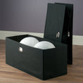 Load image into Gallery viewer, Torino 2-Pc Set Folding Fabric Baskets Black - BagNook
