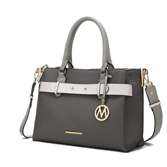 (charcoal)Jamie Satchel Handbag by Mia K - BagNook