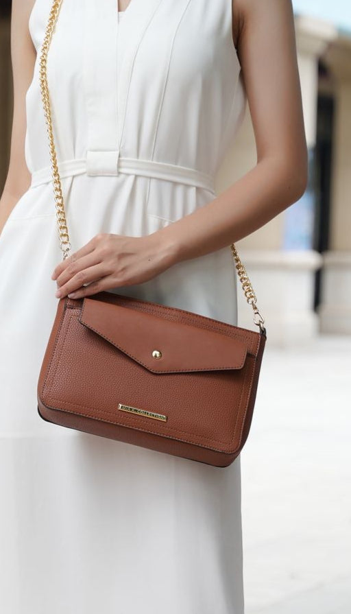 (brown)Maribel Crossbody Handbag by Mia K - BagNook