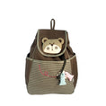 Load image into Gallery viewer, Bear Loves Fish 100% Cotton Fabric Art School Backpack - BagNook
