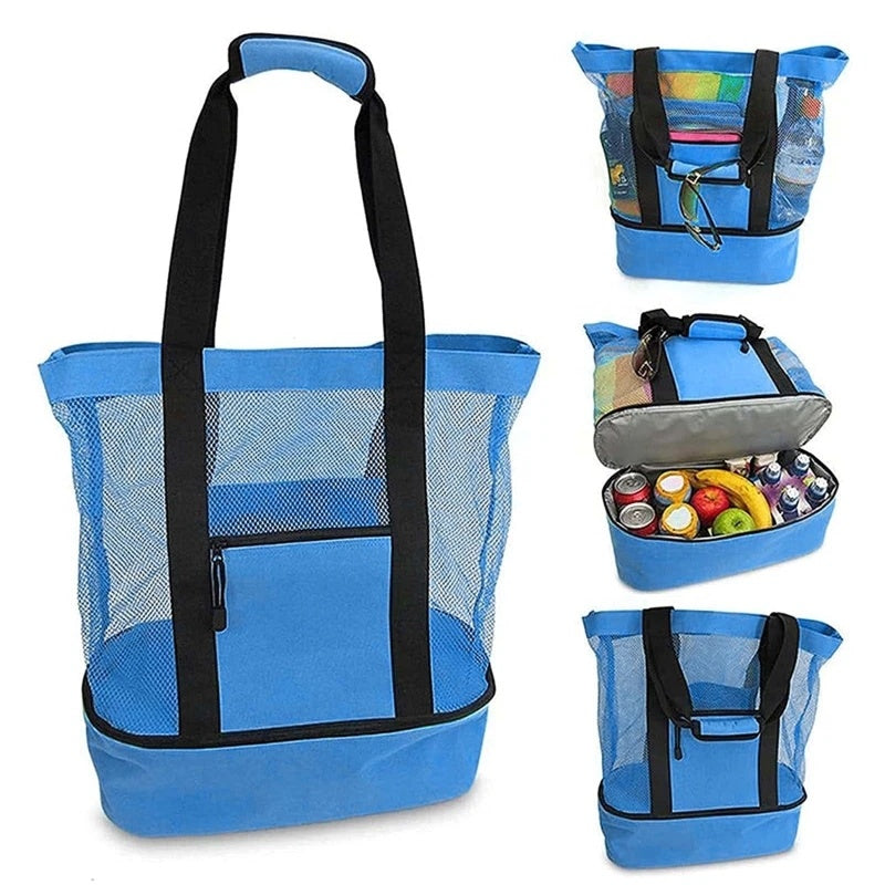 (blue)Clarissa Beach Tote Cooler - BagNook