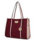 Load image into Gallery viewer, (wine-blush)Kindred Oversize Tote Vegan Leather by Mia k - BagNook
