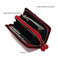 Load image into Gallery viewer, (red)Eve Vegan Leather Crocodile Embossed Wristlet by Mia K - BagNook
