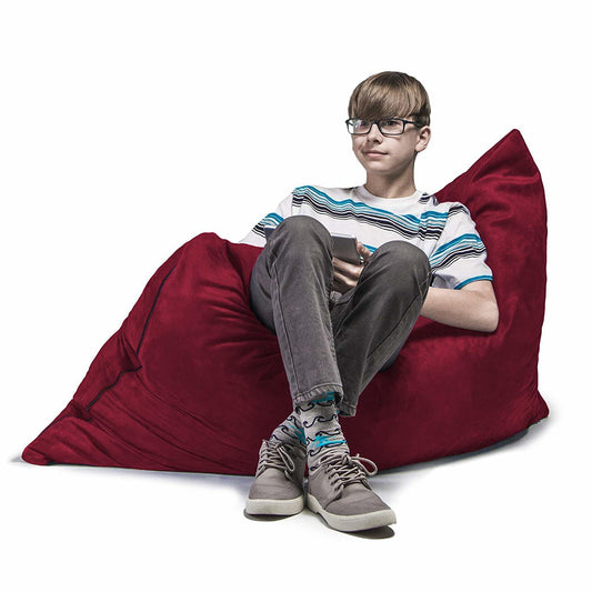 Jaxx 3.5 Ft Pillow Saxx Kids Bean Bag, Cherry - BagNook