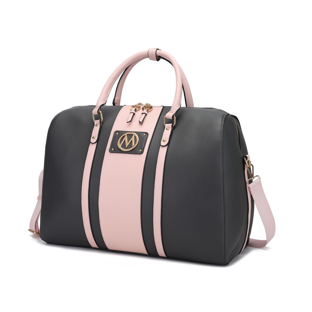 (charcoal)Melissa Women's Vegan Leather Duffel by Mia K - BagNook