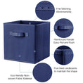 Load image into Gallery viewer, 4pc Foldable Cloth Storage Cubes with Handle - Organizer Bins - BagNook
