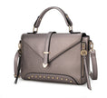 Load image into Gallery viewer, (pewter)Angela Women's Vegan Leather Satchel Bag By Mia K - BagNook
