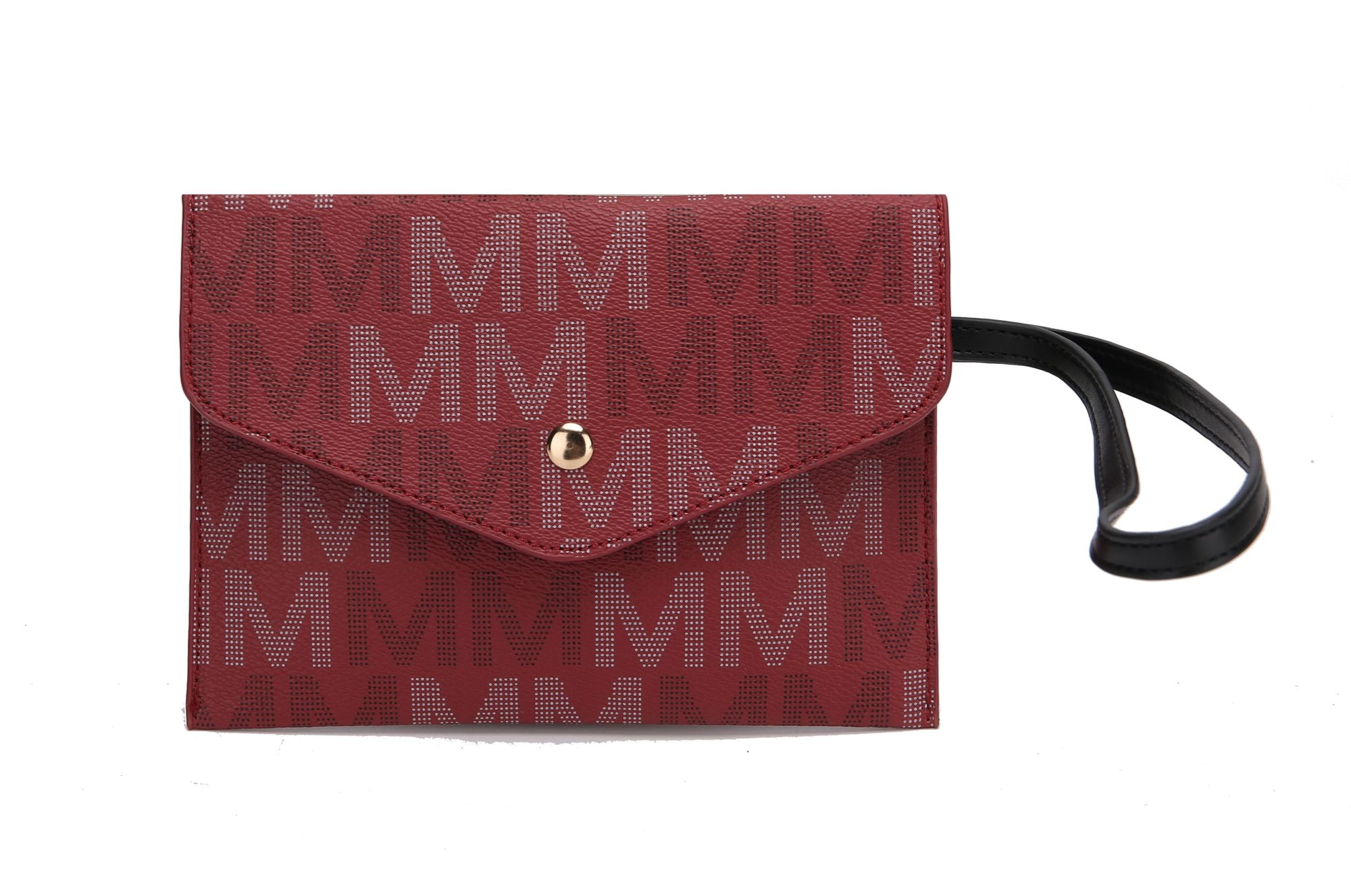 (burgundy)Aylet M Tote with Mini Handbag and Wristlet Pouch by Mia k - BagNook