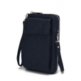Load image into Gallery viewer, (navy)Caddy Vegan Leather Phone Wallet Crossbody by Mia k - BagNook

