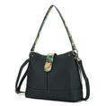 Load image into Gallery viewer, (olive)Ezra Snake Embossed Shoulder Handbag by Mia K - BagNook
