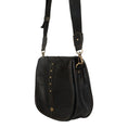 Load image into Gallery viewer, Vivo Saddle Bag - Upcycled Leather & Vegan Leather - Black - BagNook
