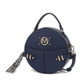 Load image into Gallery viewer, (navy)Gayle Crossbody Round Handbag Purse by Mia k. - BagNook
