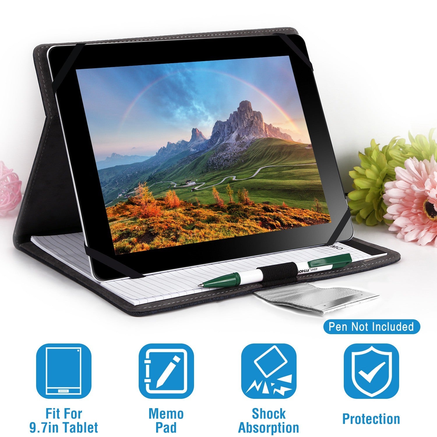 Tablet Padfolio Organizer Case for 9.7in Tablet - BagNook