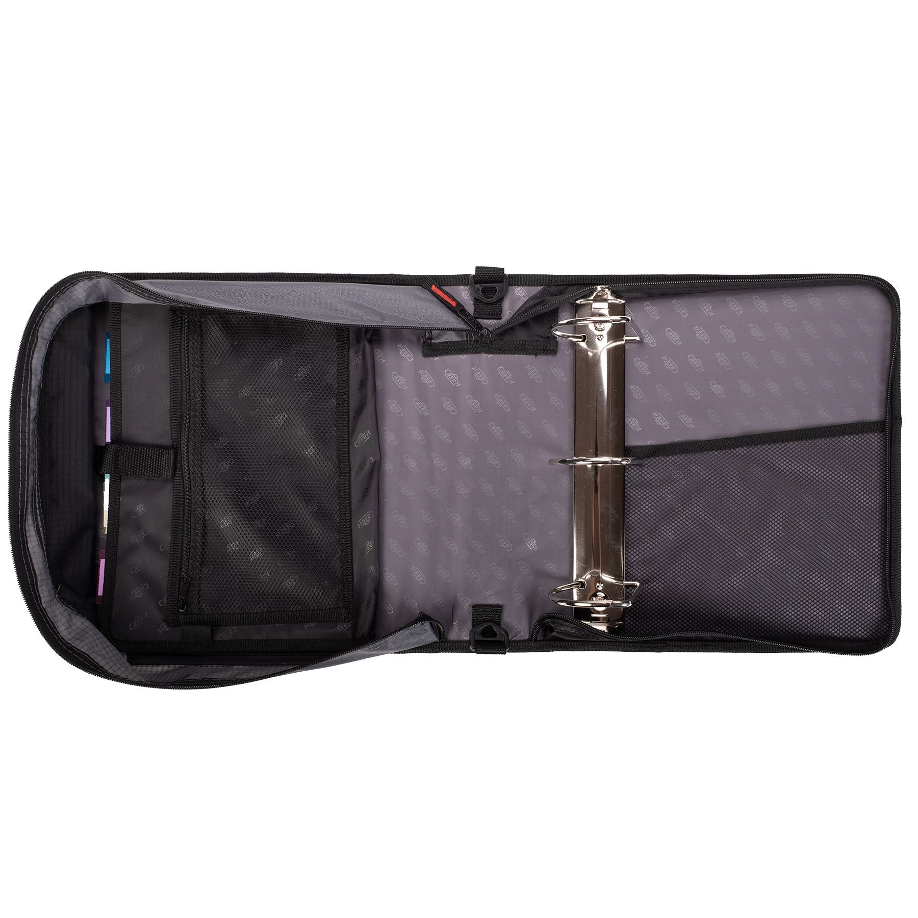 (jet black)The King-Sized Zip Tab -4 Inch Binder w/Removeable file folder - BagNook