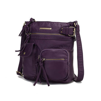 (purple)Vintage Stiella Shoulder Handbag by Mia K - BagNook