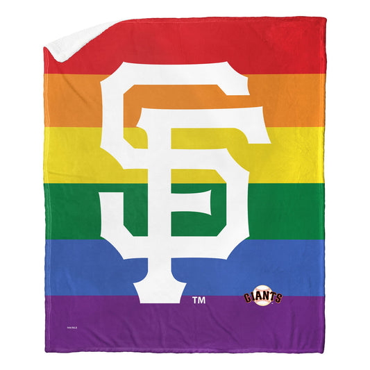 PRIDE SERIES - SF GIANTS - Silk Touch Sherpa Throw Blanket - BagNook