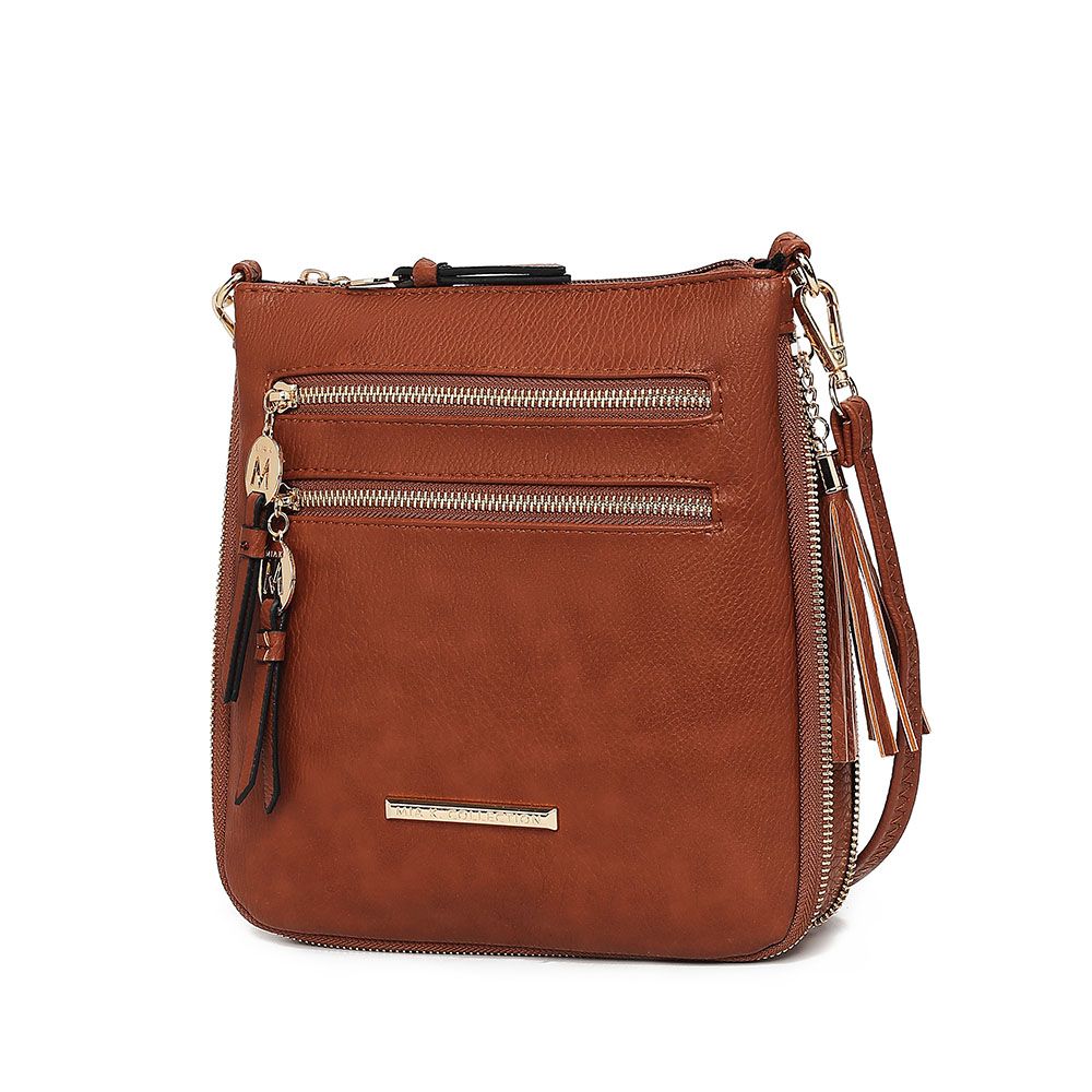 (cognac brown)Angelina Crossbody Handbag Purse by Mia K. - BagNook