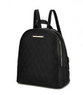 Load image into Gallery viewer, (black)Sloane Vegan Leather Multi-Compartment Backpack by Mia K - BagNook
