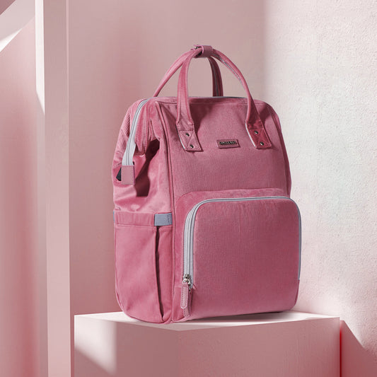 (pink)Tweed Corduroy Backpack - BagNook
