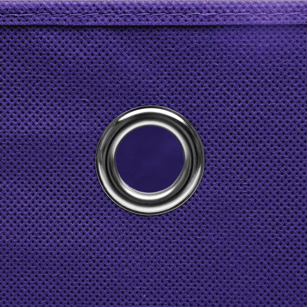Storage Boxes w/Lids 4pc 12.6"x12.6"x12.6" Fabric - Purple - BagNook